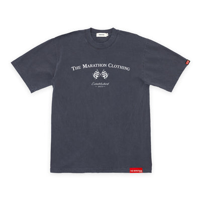 Victory Flags T-Shirt - Slate Grey/White