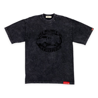 All Money Records Vintage T-Shirt - Washed Carbon Black/Black