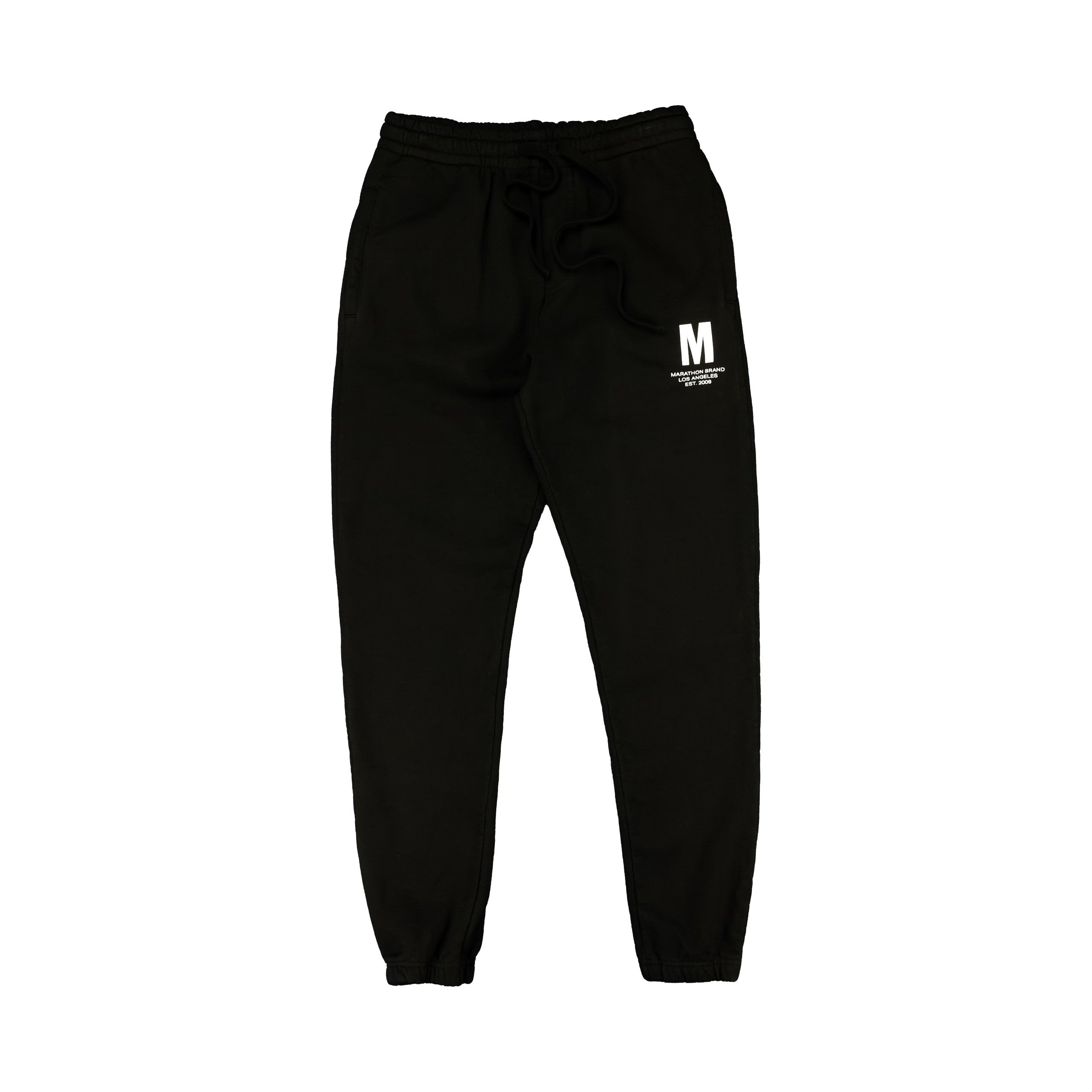 Big M Sweatpants Black White The Marathon Clothing