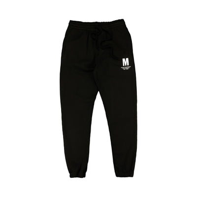 Big M Sweatpants - Black/White - Front