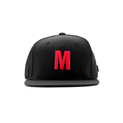 Big M Logo Limited Edition Snapback - Black/Red - Front