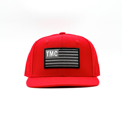 TMC Flag Patch Limited Edition Snapback - Red/Black - Front