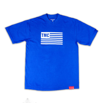 Limited Edition TMC Flag T-Shirt - Royal/Cream - Front