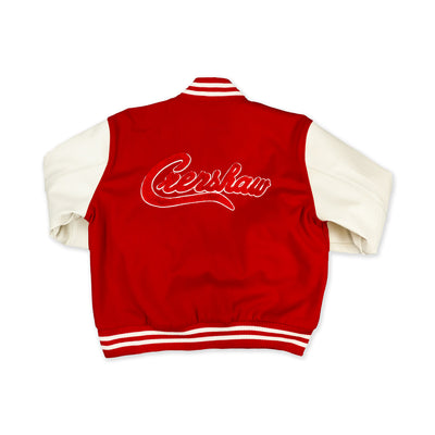 The Marathon Clothing - Crenshaw Letterman Jacket - Red - Back