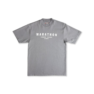 Marathon Foundation T-Shirt - Slate Grey/White