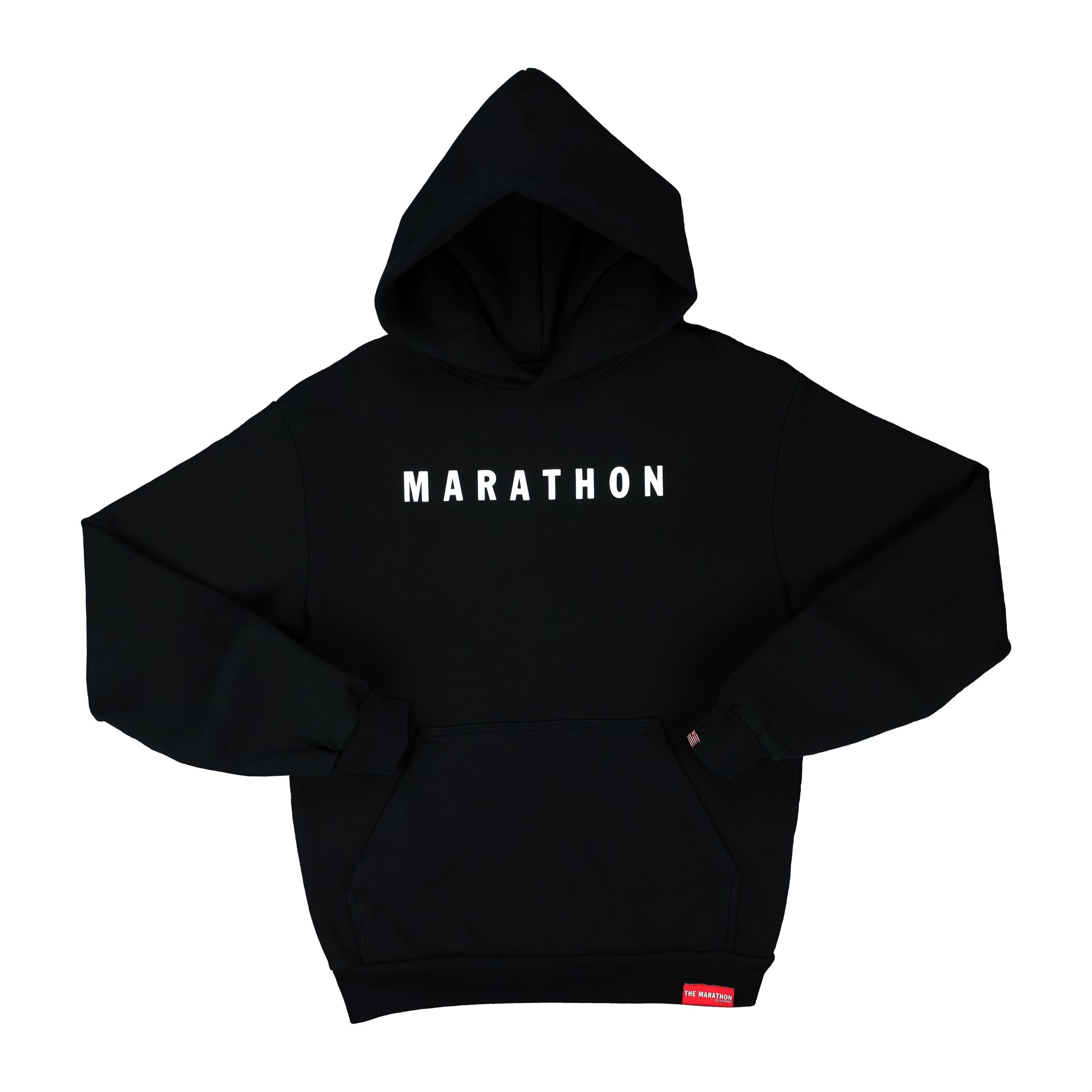 Marathon Hero Hoodie Black White The Marathon Clothing