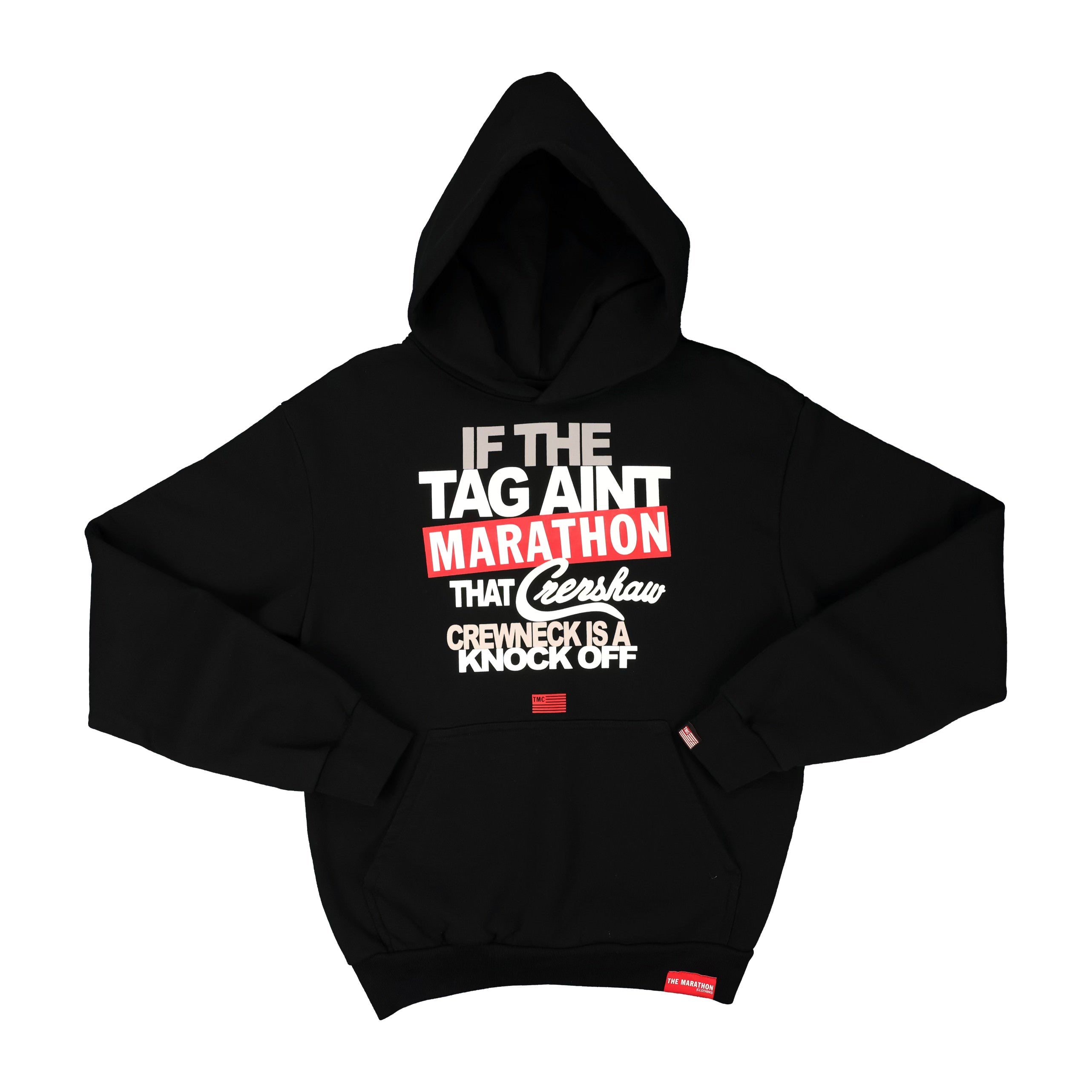 Tag Ain t Marathon Hoodie Black The Marathon Clothing