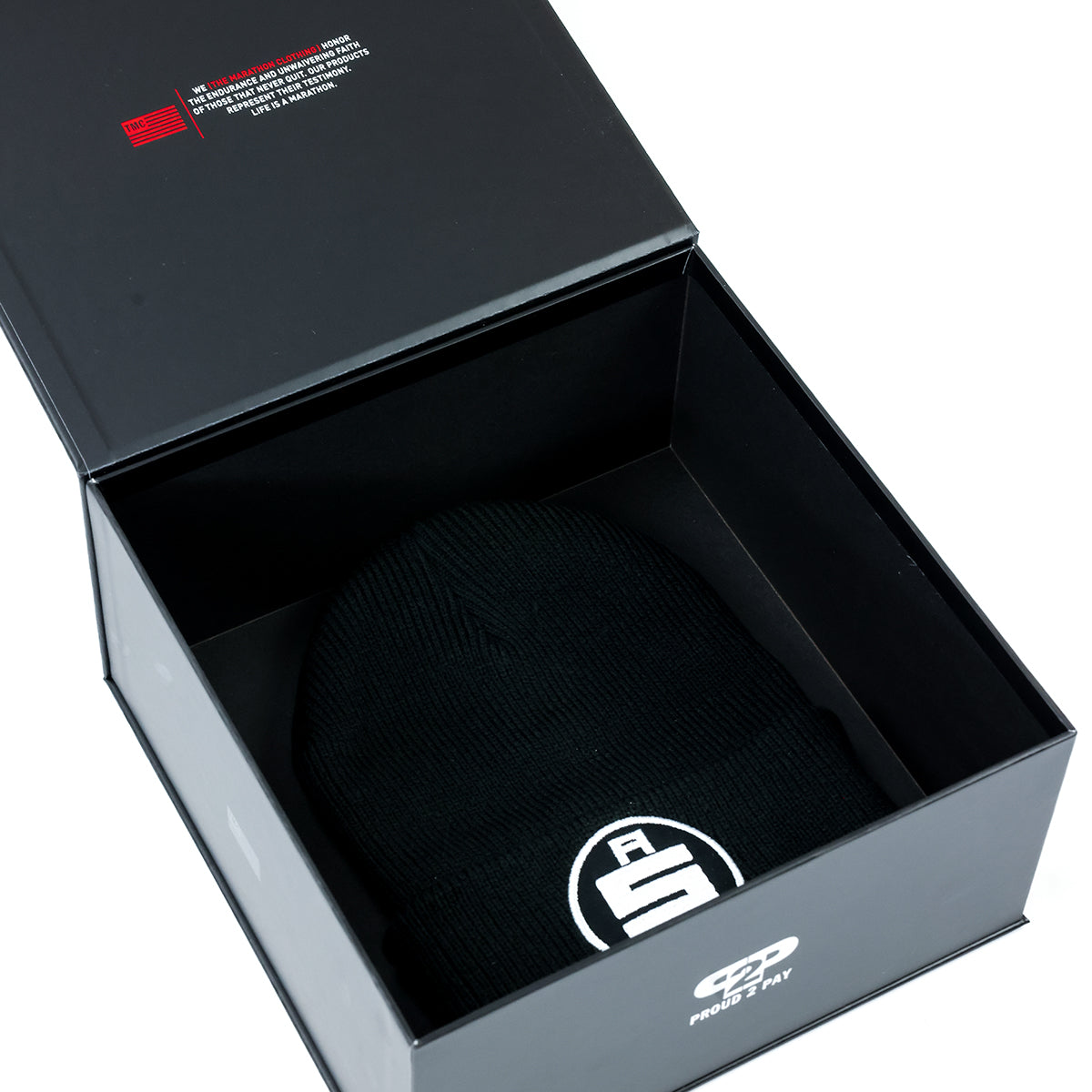 All Money In Limited Edition Heavyweight Beanie - Black/White with Custom Box.