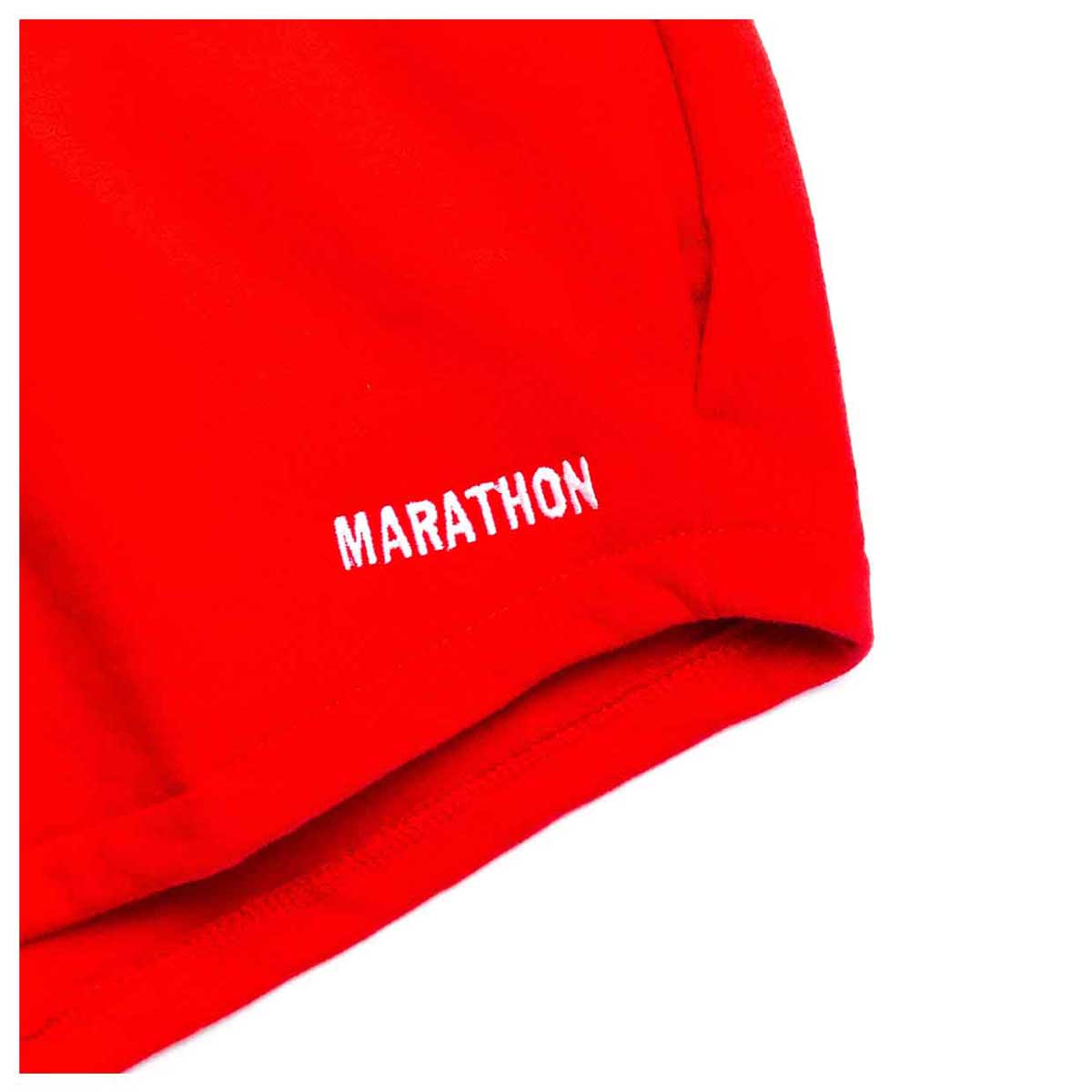 Marathon Womens Boxer Fleece Shorts - Red