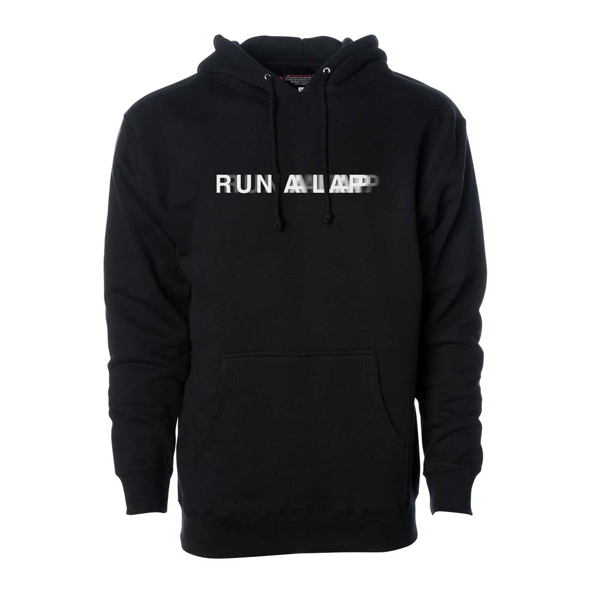 Run A Lap Blurred Hoodie - Black/White – The Marathon Clothing