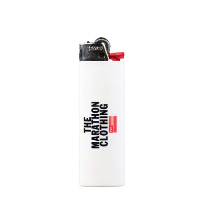 TMC Stacked Logo Lighter - White-The Marathon Clothing