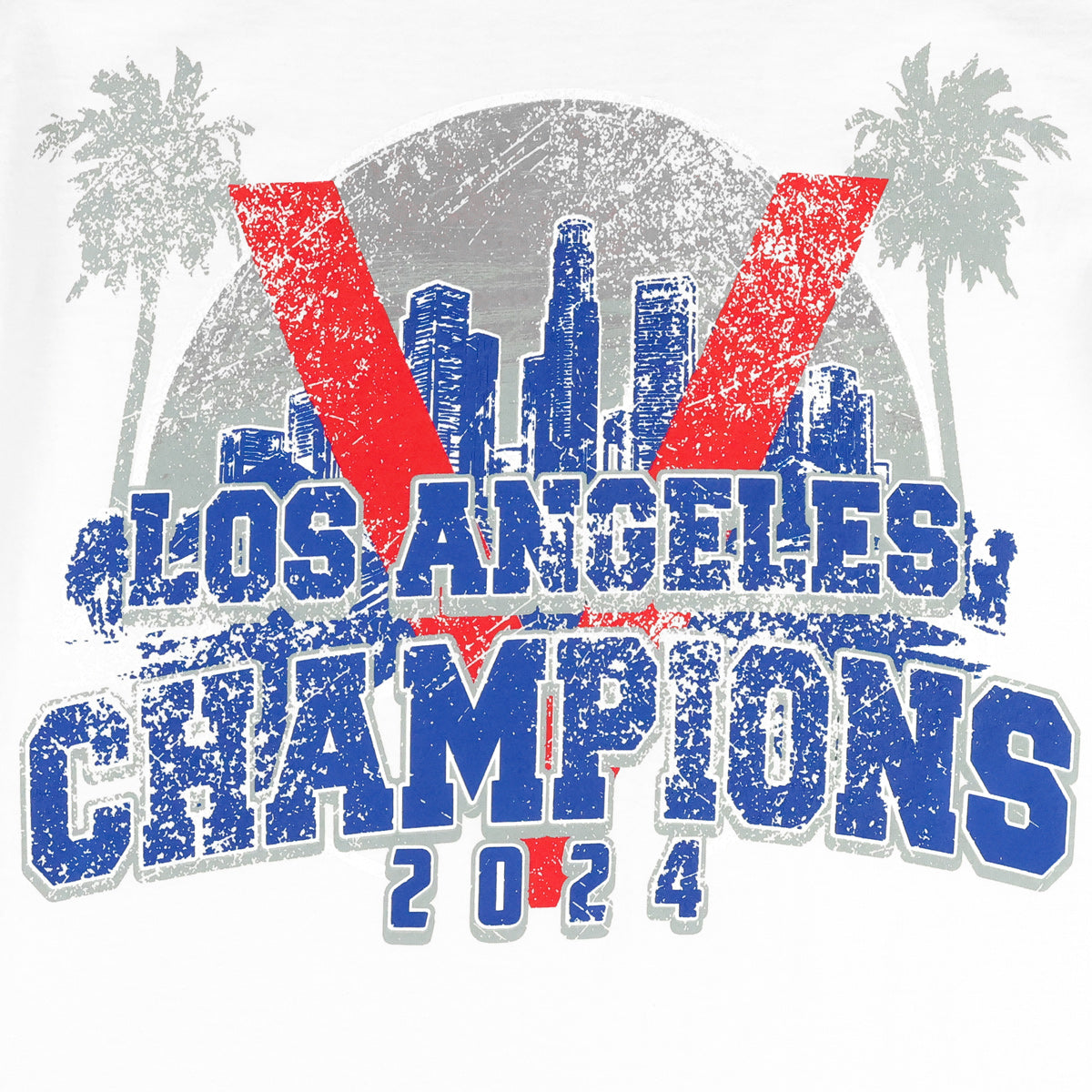 2024 Los Angeles Champions T-Shirt - White - Front Detail 1.