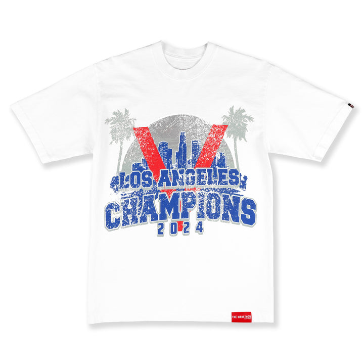 2024 Los Angeles Champions T-Shirt - White – The Marathon Clothing