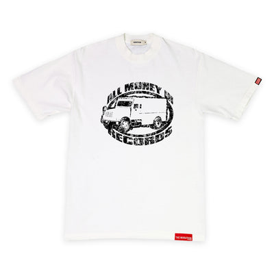 All Money Records Vintage T-Shirt - Off White/Black