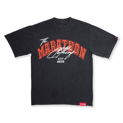 The Marathon Clothing Arch & Script T-Shirt - Vintage Black - Front