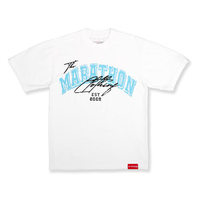 The Marathon Clothing Arch & Script T-Shirt - White - Front