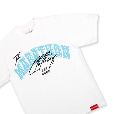 The Marathon Clothing Arch & Script T-Shirt - White - Front Detail