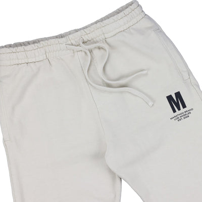 Big M Sweatpants - Bone/Black - Detail