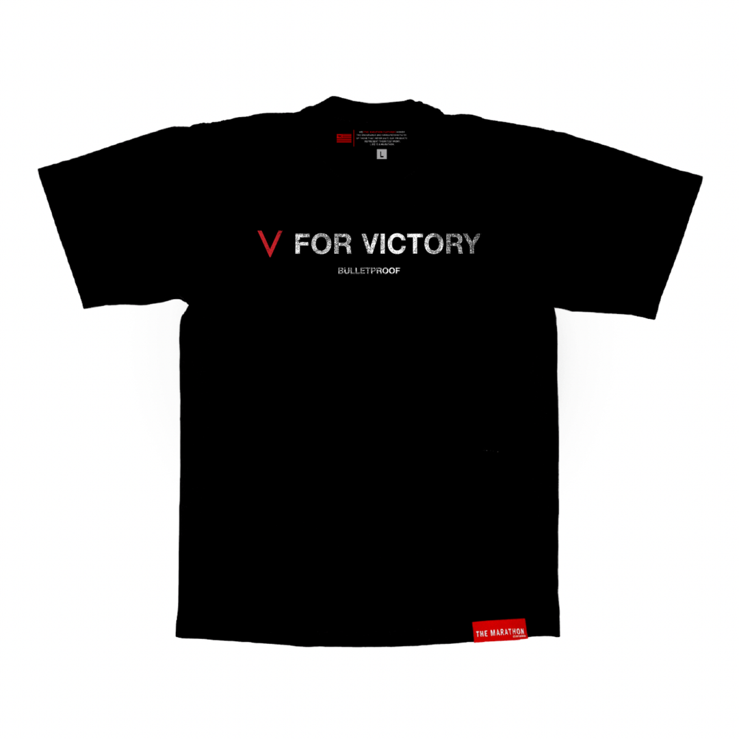 Marathon V for Victory Bulletproof T-Shirt - Black – The Marathon