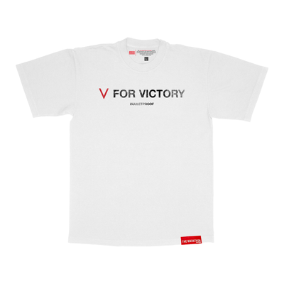 Marathon V for Victory Bulletproof T-Shirt - White - Front
