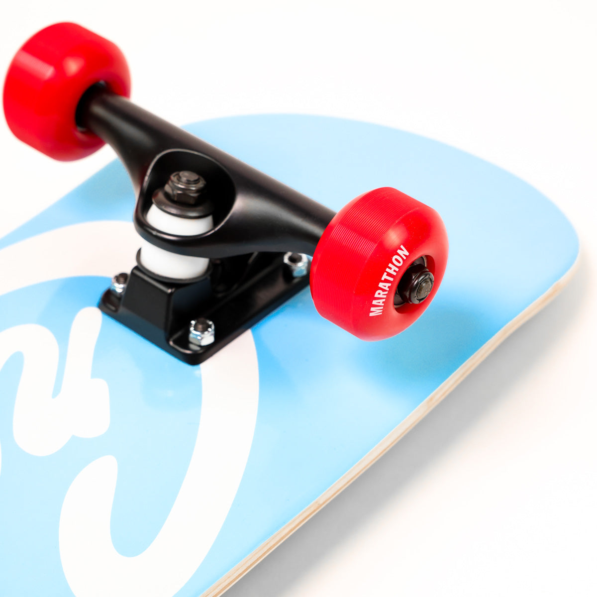 Limited Edition Crenshaw Skateboard - Light Blue/White - Wheel Detail