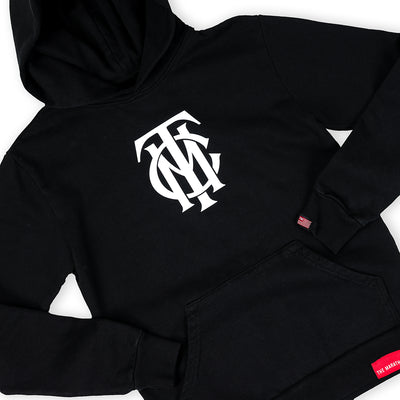 TMC Monogram Kid's Hoodie - Black/White - Detail