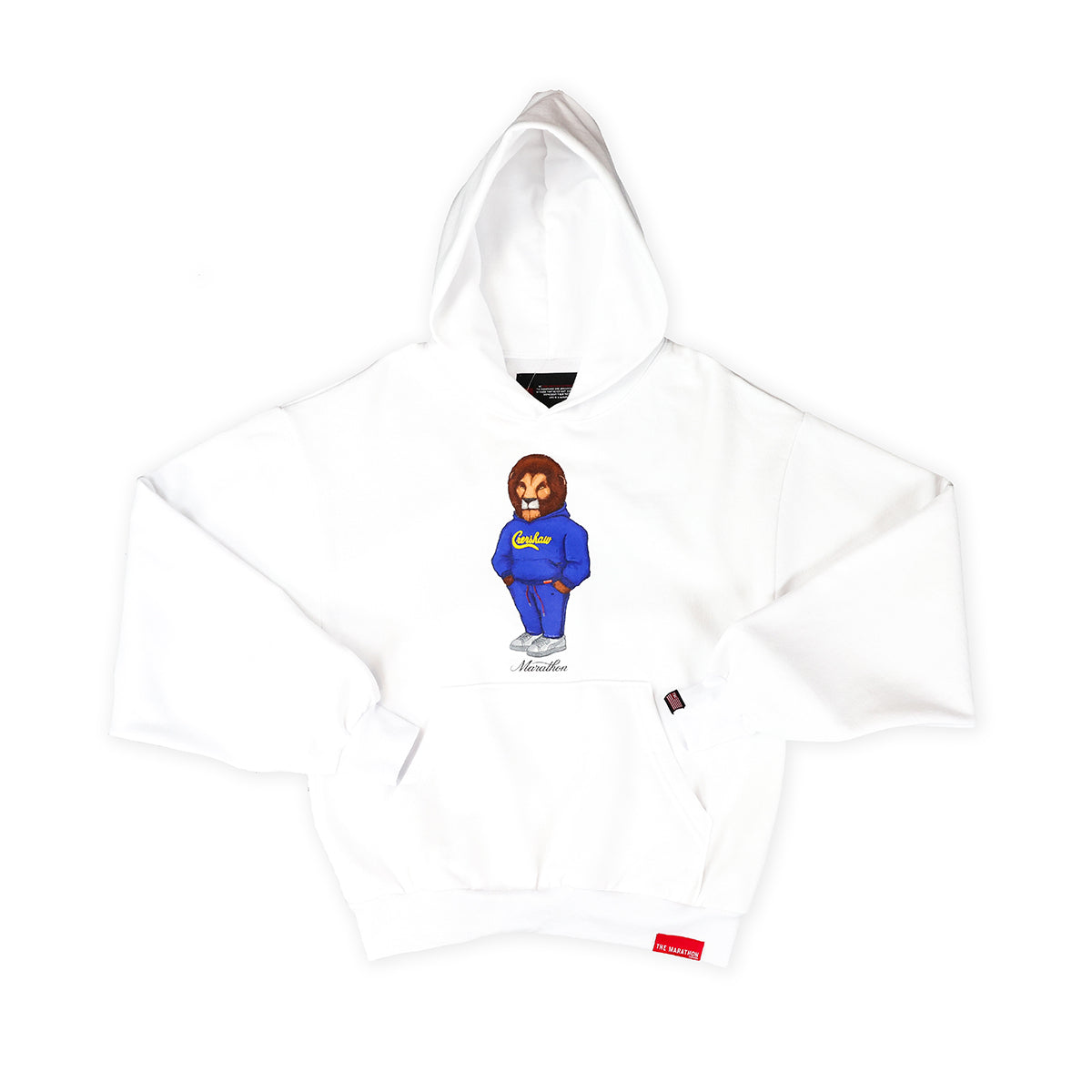 Leo The Marathon Lion (Crenshaw Hoodie) Hoodie - White - Front