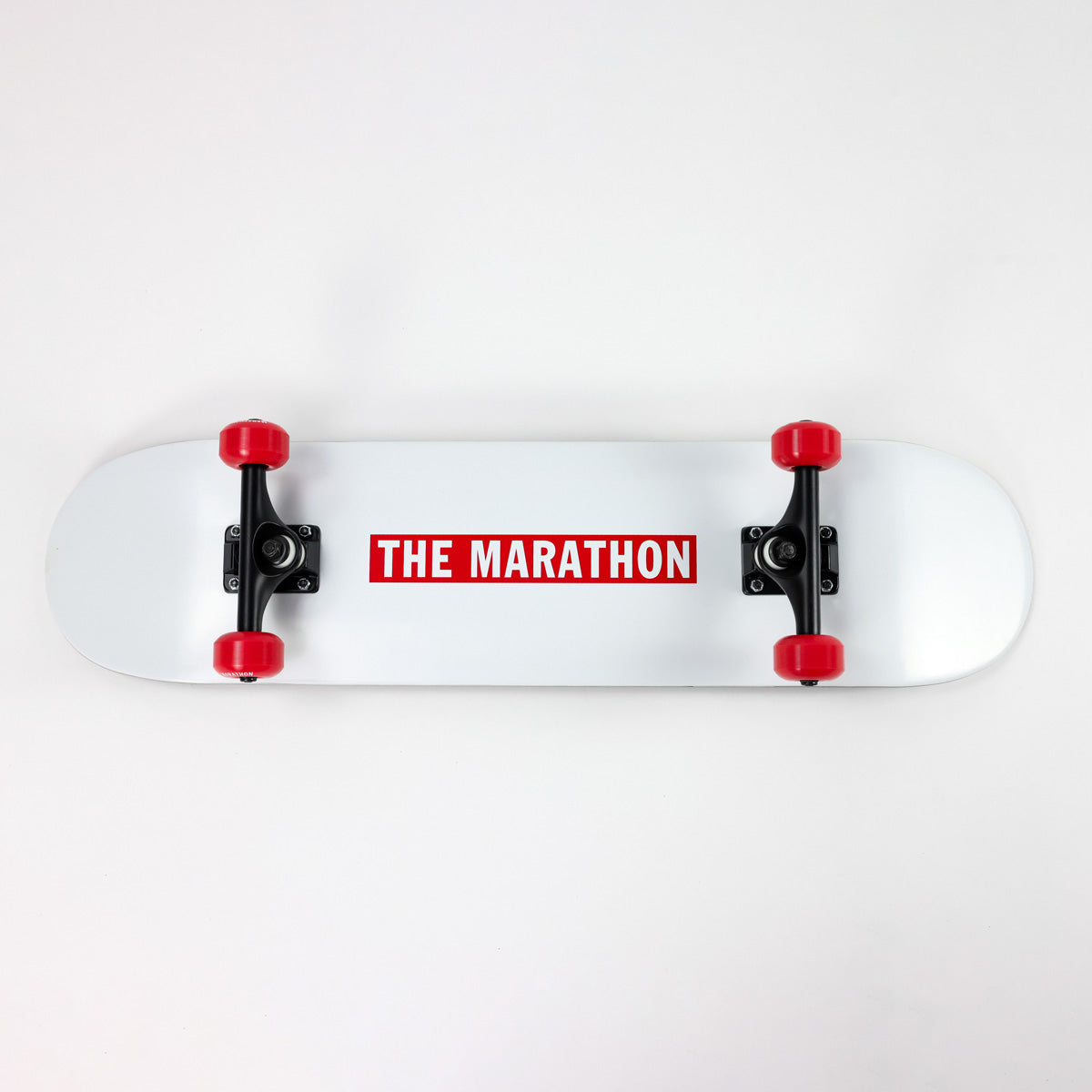 Limited Edition Marathon Bar Skateboard - White - Bottom