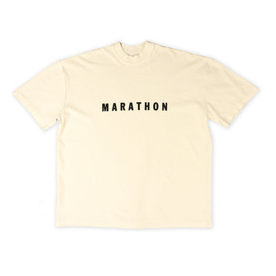  Marathon Ultra Oversized T-Shirt - Bone/Black - Front