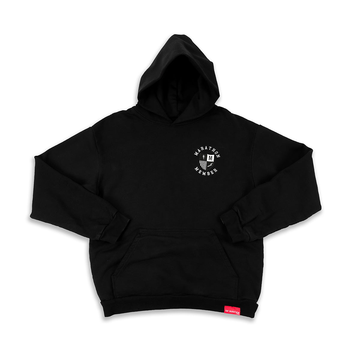 Marathon Members Hoodie - Black - Front