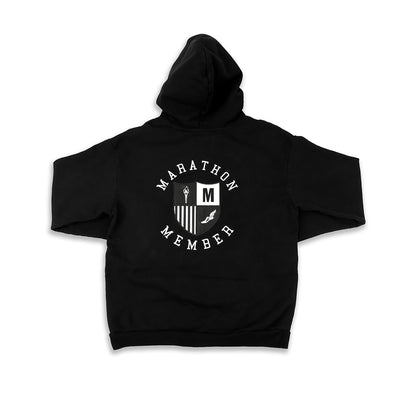 Marathon Members Hoodie - Black - Back