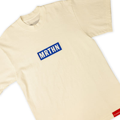 MRTHN T-shirt - Vintage White/Royal - Detail