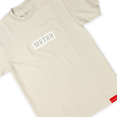 MRTHN T-shirt - Heather Grey/White - Detail