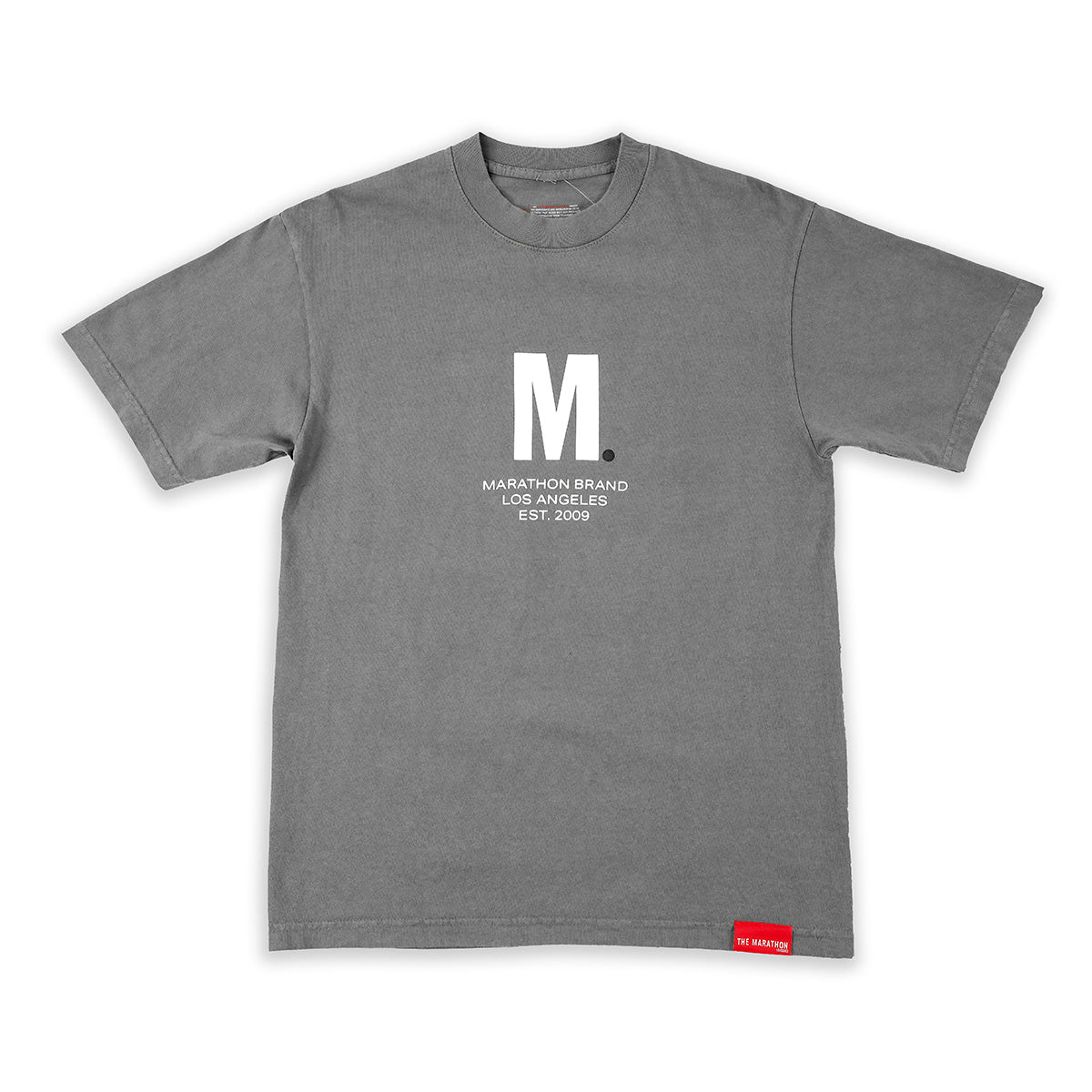 Big M. T-Shirt - Slate Grey/White - Front