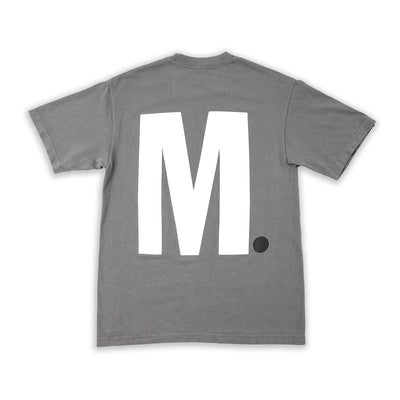 Big M. T-Shirt - Slate Grey/White - Back
