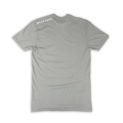 Marathon Ultra Fitted T-Shirt - Slate/White - Back
