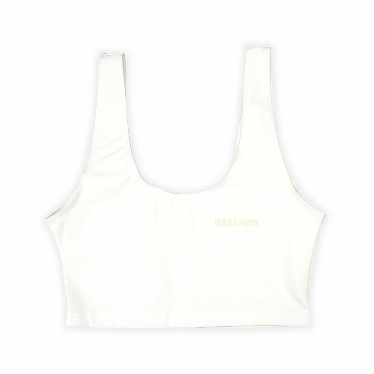 Marathon Womens Crop Tank - White / Natural