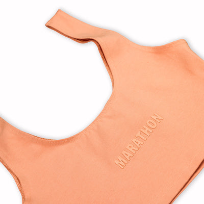 Women's Marathon Cropped Tank - Coral - Detail