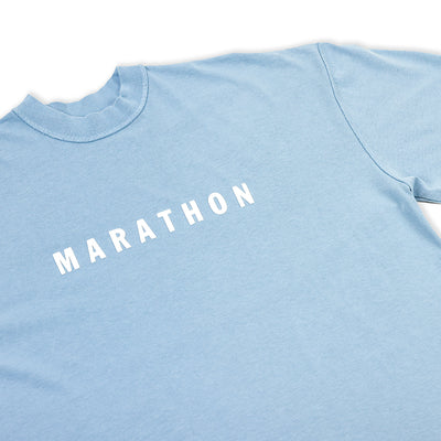 Marathon Ultra Oversized T-Shirt - Light Blue/White - Detail