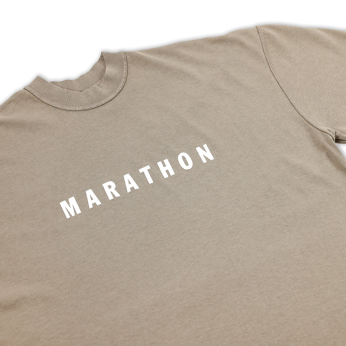 Marathon Ultra Oversized T-Shirt - Mocha/White - Detail