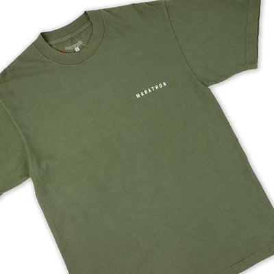 Marathon Signature T-Shirt - Olive/White - Detail