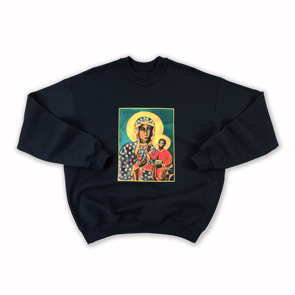 Black Madonna Crewneck - Black - Front