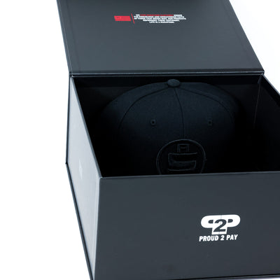 All Money In Limited Edition Snapback - Black/Black with Custom Box.