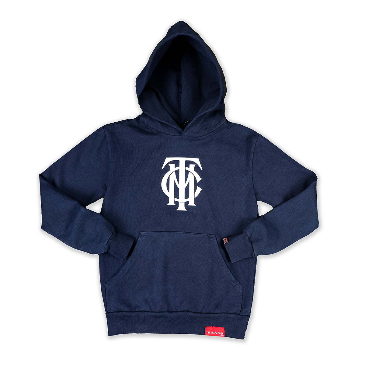 TMC Monogram Kid's Hoodie - Navy/White - Front