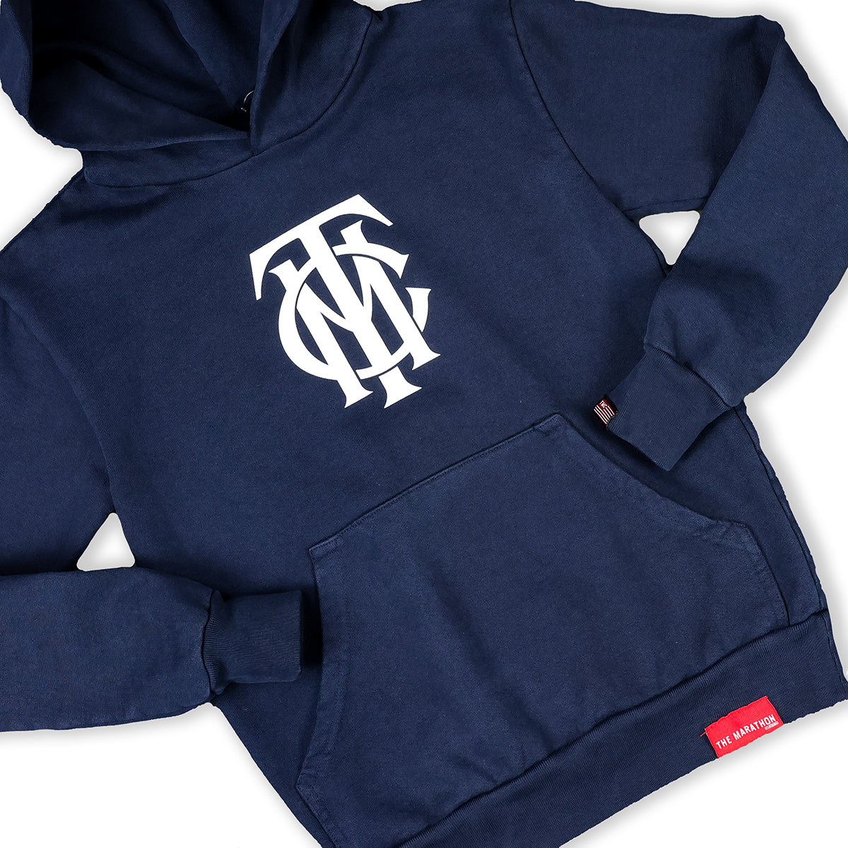 TMC Monogram Kid's Hoodie - Navy/White - Detail