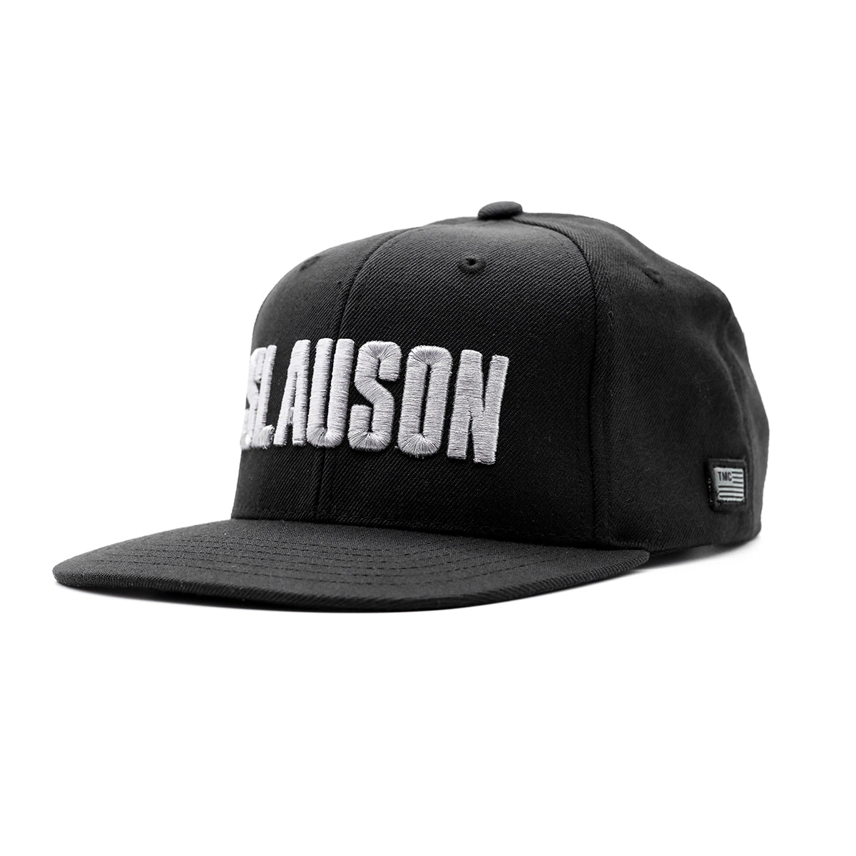Slauson (Block Logo) Limited Edition Snapback - Black/Grey - Angle