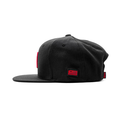 Big M Logo Limited Edition Snapback - Black/Red - Side