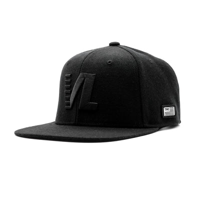 Victory Lap Limited Edition Snapback - Black/Black - Angle