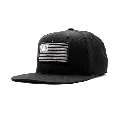 TMC Flag Patch Limited Edition Snapback - Black/White - Angle