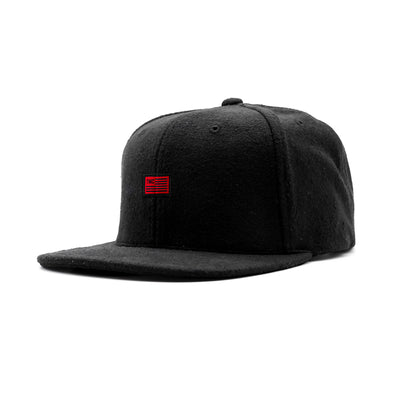 TMC Flag Limited Edition Snapback - Wool Black - Angle